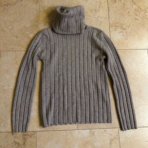 Authentic Chanel Beige Turtle Neck Sweater - Size XS